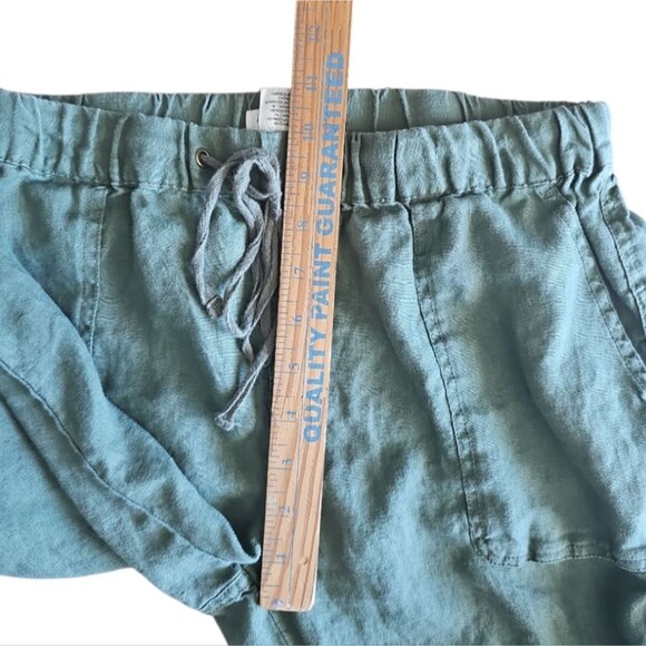 Artisan NY 100% Linen Cargo Jogger Pants Sz S Olive Green Minimalist Lightweight - Picture 14 of 15